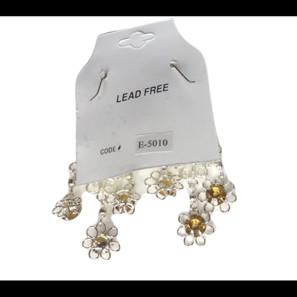 Zad silver dangling earrings with topaz stones - Picture 3 of 7